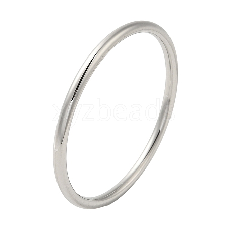 Non-Tarnish 304 Stainless Steel Simple Roung Ring Bangles for Women BJEW-F461-01E-P-1