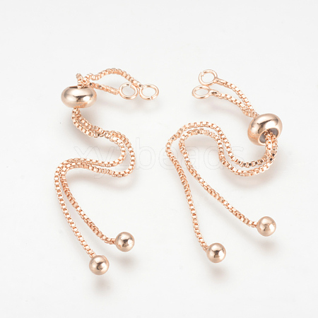 Brass Box Chain Slider Bracelet Making KK-Q675-05-1