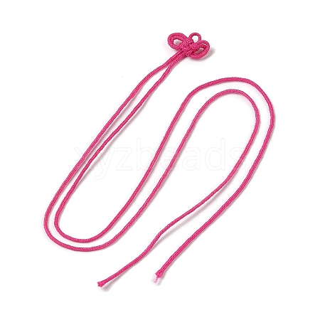 Nylon Lucky Knot Cord Amulet Yuki Pendant Decorations AJEW-NH0001-01E-1