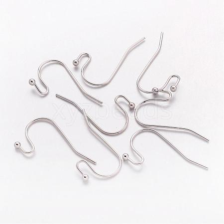 Platinum Color Brass Hook Ear Wire X-J0JQN062-1