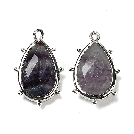 Natural Fluorite Pendants G-B009-02P-M-1