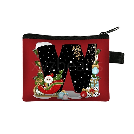 Christmat Letter Printed Polyester Wallets with Zipper PW-WGB27ED-17-1