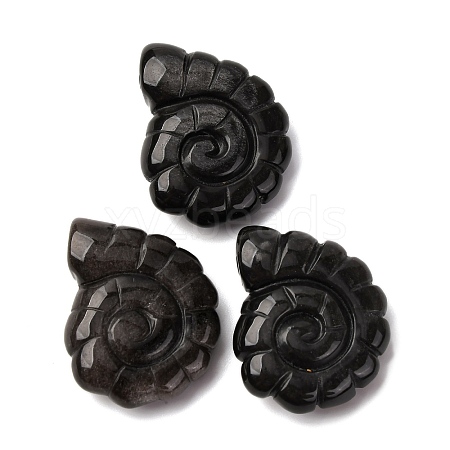 Natural Silver Sheen Obsidian Pendants G-NH0065-01K-1