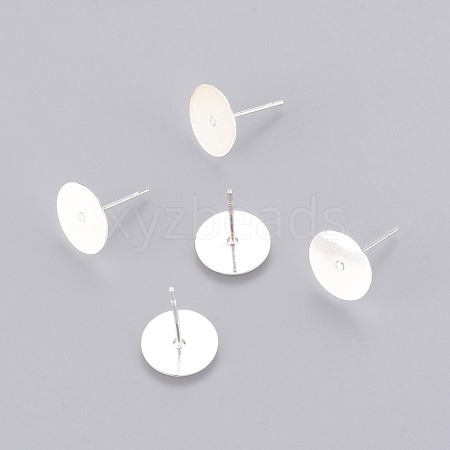 Brass Ear Studs KK-E174-S-NF-1