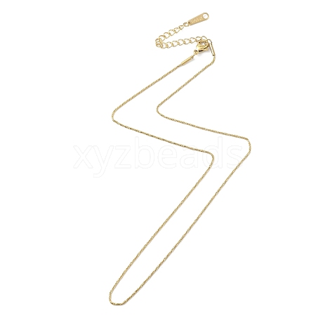 Ion Plating(IP) 304 Stainless Steel Round Snake Chain Necklace for Men Women X-NJEW-M200-11G-1