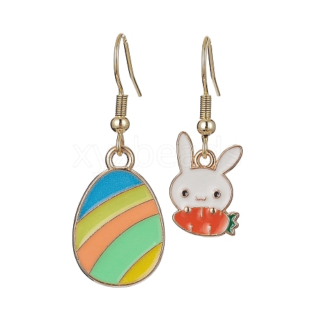 Easter Themed Alloy Enamel Dangle Earrings EJEW-JE05497-03-1