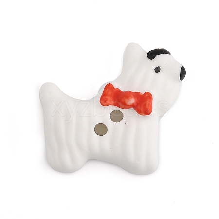 Dog Ceramic Buttons BUTT-I018-01E-02-1