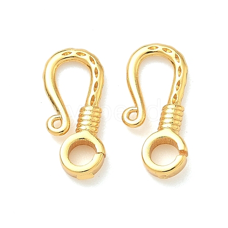 Brass S-Hook Clasps KK-H532-19G-1