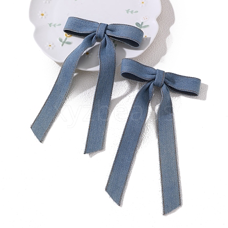 Bowknot Cloth Alligator Hair Clips PW-WG75E80-02-1