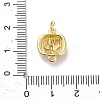 Halloween Brass Orange Enamel Connector Charms KK-F915-04C-G-3