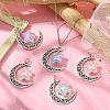 20Pcs 5 Colors Tibetan Style Alloy & Acrylic Pendants FIND-CJ0001-17-6