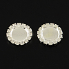 Silver Color Plated Brass Rhinestone Tray Cabochon Settings KK-Q583-10mm-1