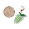 Glass Seed Beaded Grape Pendant Decoration HJEW-MZ00158-04-3