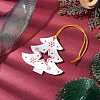 Christmas Wood Christmas Tree Pendant Decorations HJEW-JM02166-03-2