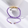 Polyester Cord Braided Bead Bracelets for Women BJEW-L698-01G-04-3