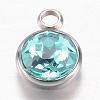 304 Stainless Steel Glass Rhinestone Charms STAS-G082-M-2