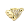 Brass Micro Pave Cubic Zirconia Charms KK-P278-08G-2