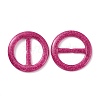 Flat Round Resin Buckle Clasps CRES-WH0013-15H-1