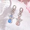 2Pcs Angel Glass Beads Pendant Decoration HJEW-JM02652-02-1