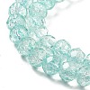 Transparent Crackle Glass Beads Strands CCG-L050-01B-07-2