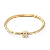 304 Stainless Steel Pave Crystal Rhinestone Screw Bangles for Women BJEW-E099-01G-2