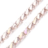 Electroplated Transparent Glass Beads Strands GLAA-G092-A06-1