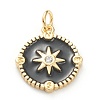 Brass Micro Pave Cubic Zirconia Pendants ZIRC-P200-14-2