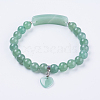 Natural Green Aventurine Stretch Bracelets BJEW-F308-34A-1