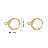 Brass Huggie Hoop Earring Findings X-KK-L179-04G-A-2