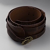 PU Leather Trinity Knot Wide Waist Belt with Alloy Buckles AJEW-WH20009-12AB-1