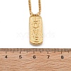 304 Stainless Steel Rectangle Number Pendant Necklaces NJEW-D300-01G-10-5