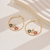 Geometric Retro Casual Hoop Earrings ER1344-3-2