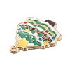 Christmas Theme Alloy Enamel Pendants ENAM-D060-04F-2