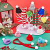 Woolen Crochet Mini Hat with Pom Pom Ball AJEW-GF0009-37-4