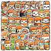 50Pcs Funny Sushi Character PVC Waterproof Stickers PW-WG49122-01-2