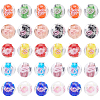   60Pcs 10 Colors Handmade Luminous Inner Flower Lampwork Beads LAMP-PH0001-22A-1