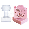 Clear Acrylic Soap Stamps with Big Handles DIY-WH0445-020-1