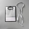 Rectangle Plastic Packaging Gift Bags with Hole Handle and Silk Ribbon ABAG-WH0044-61C-2