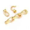 Brass Fold Over Clasps KK-P291-18G-2