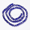 Electroplate Transparent Glass Beads Strands EGLA-A034-T2mm-E14-2