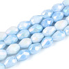 Anti-Tarnish Electroplate Glass Beads Strands GLAA-T025-13A-01-1