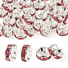 30Pcs 2 Colors Brass Rhinestone Spacer Beads RB-TA0001-29G-1