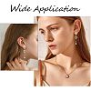 40Pcs 4 Colors 201 Stainless Steel Stud Earring Findings STAS-DC0009-82-6
