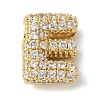 Brass Micro Pave Cubic Zirconia Beads KK-P290-61G-E-1