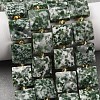 Natural Green Spot Jasper Beads Strands G-F839-A23-01-1