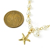 304 Stainless Steel Starfish Charms Necklace NJEW-JN04917-3