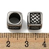 Cube 304 Stainless Steel European Beads STAS-E214-02AS-3