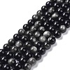 Natural Silver Obsidian Beads Strands X-G-D083-01B-1