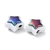 UV Plating Rainbow Iridescent Acrylic Beads OACR-H112-19A-2