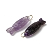 Natural Amethyst Carved Pendants G-G314-01G-08-2